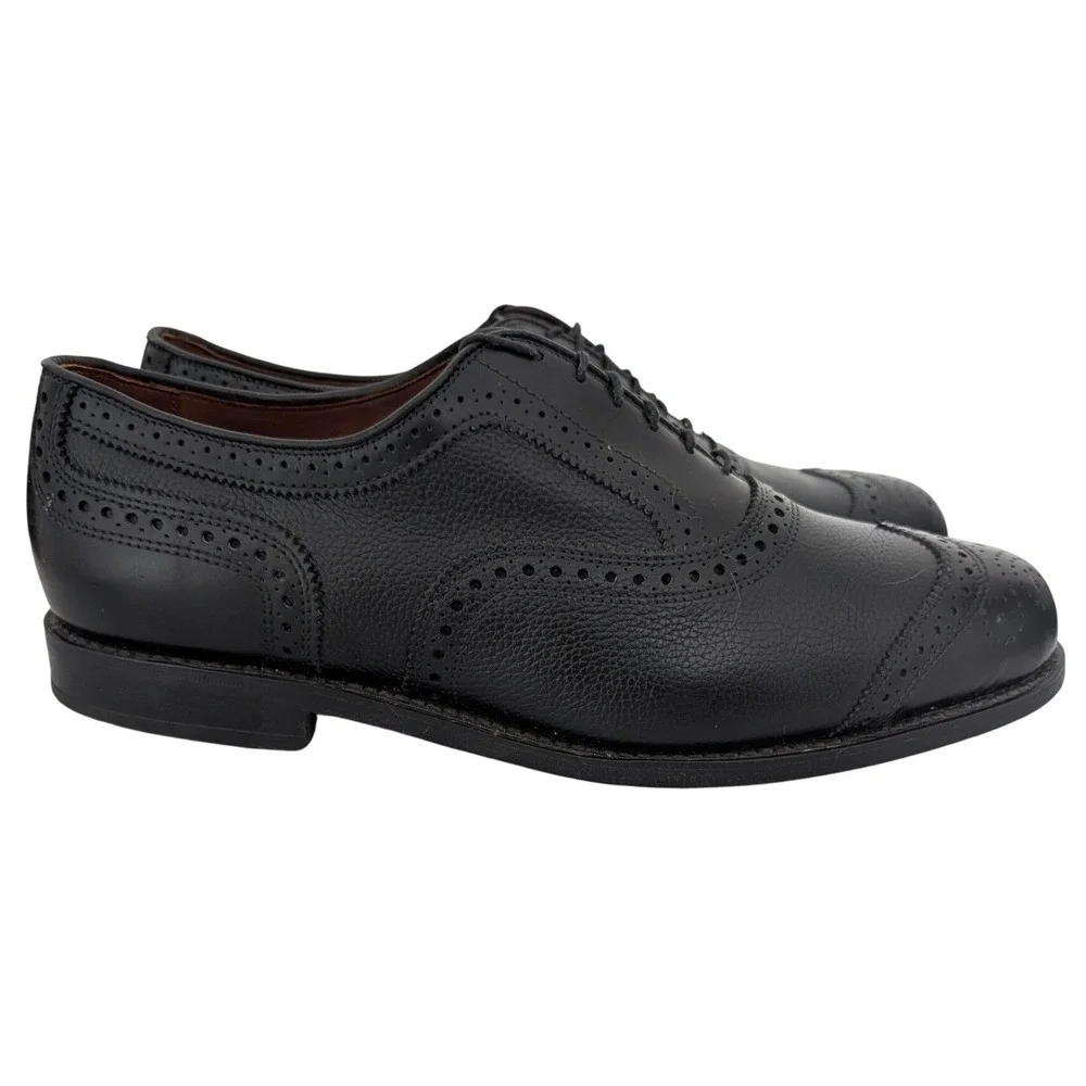 Allen Edmonds Wingtip Oxford Dress Shoes Black Leather Lace Up Men 11 USA‎